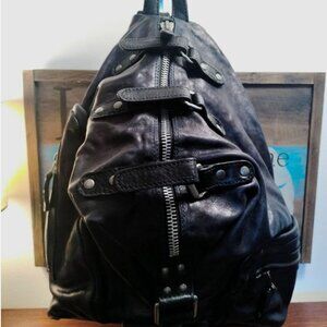 AS98 X Free People Birch Backpack Black Leather Excellent Condition